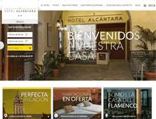 Tablet Screenshot of hotelalcantara.net